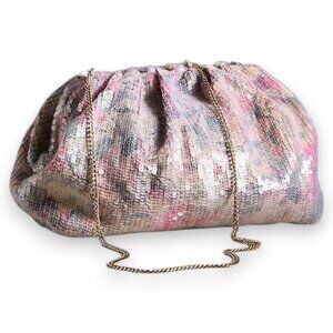Anthropologie Frankie clutch: blurred prints edition - Pink Multicolor. NWOT.